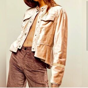 Free People Ballet Racer Velvet Jacket